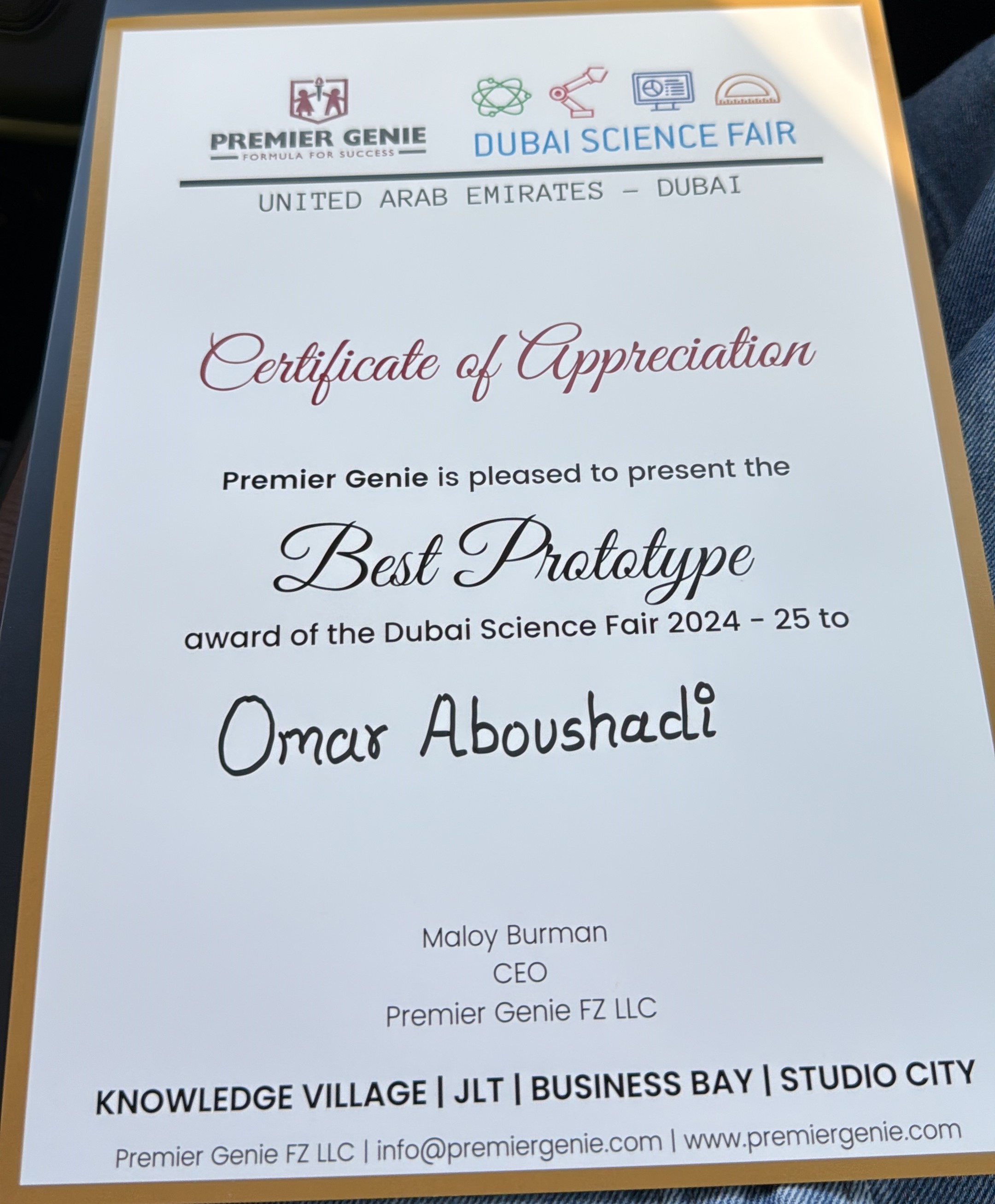 Dubai Science Fair Project 1